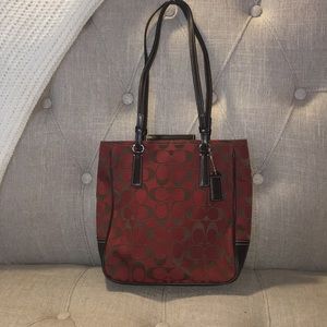 Authentic Burgundy Coach Purse
